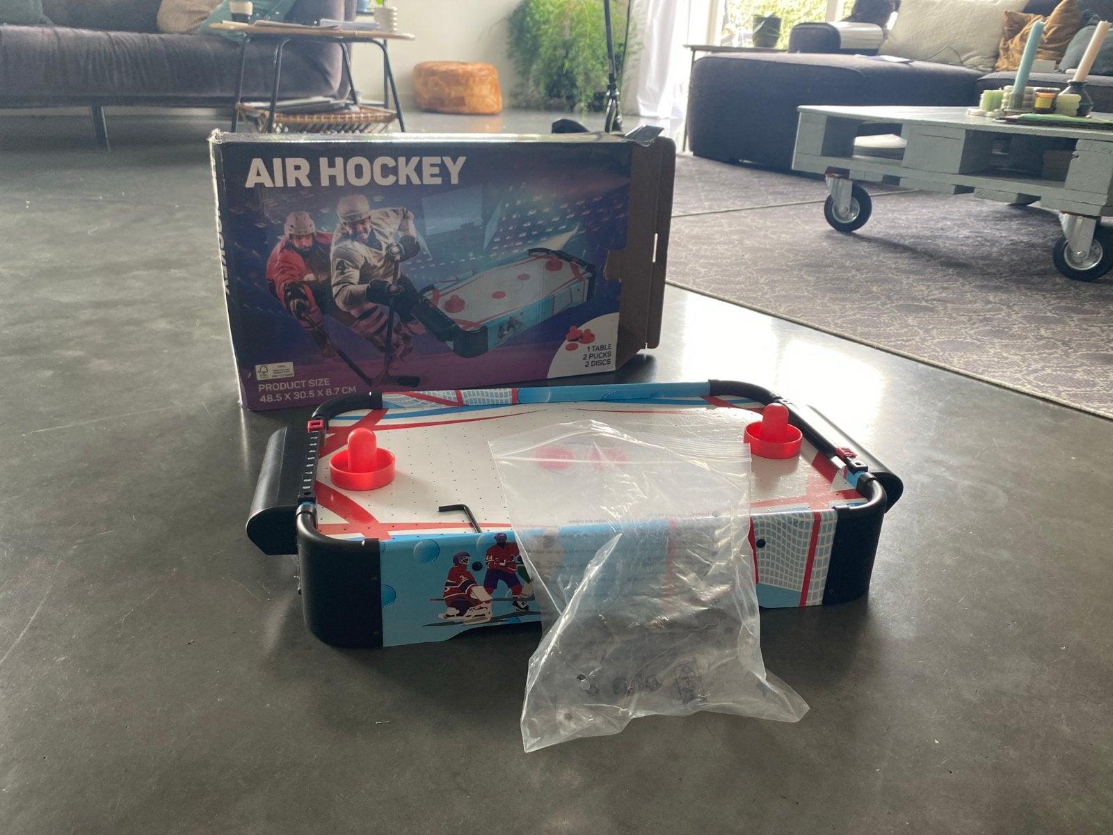 Compacte Air Hockey Tafel - Plezier voor Jong en Oud!, Ophalen of Verzenden, Zo goed als nieuw, Jongen of Meisje