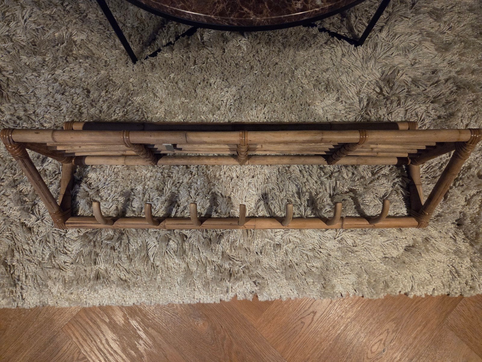 Kapstok Riviera Maison 100cm breed hout bamboe, Zo goed als nieuw, Minder dan 100 cm, Hout, Ophalen