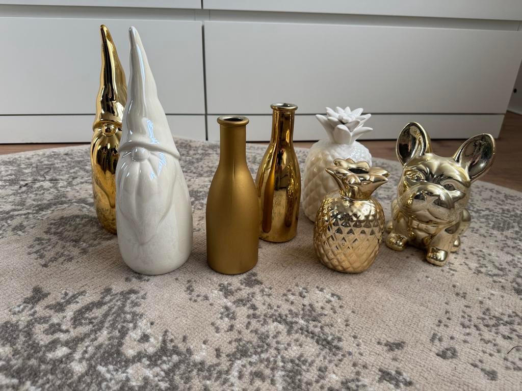 Decoratieve beeldjes en vazen set (6 stuks), Huis en Inrichting, Woonaccessoires | Overige, Meerkleurig, Ophalen of Verzenden
