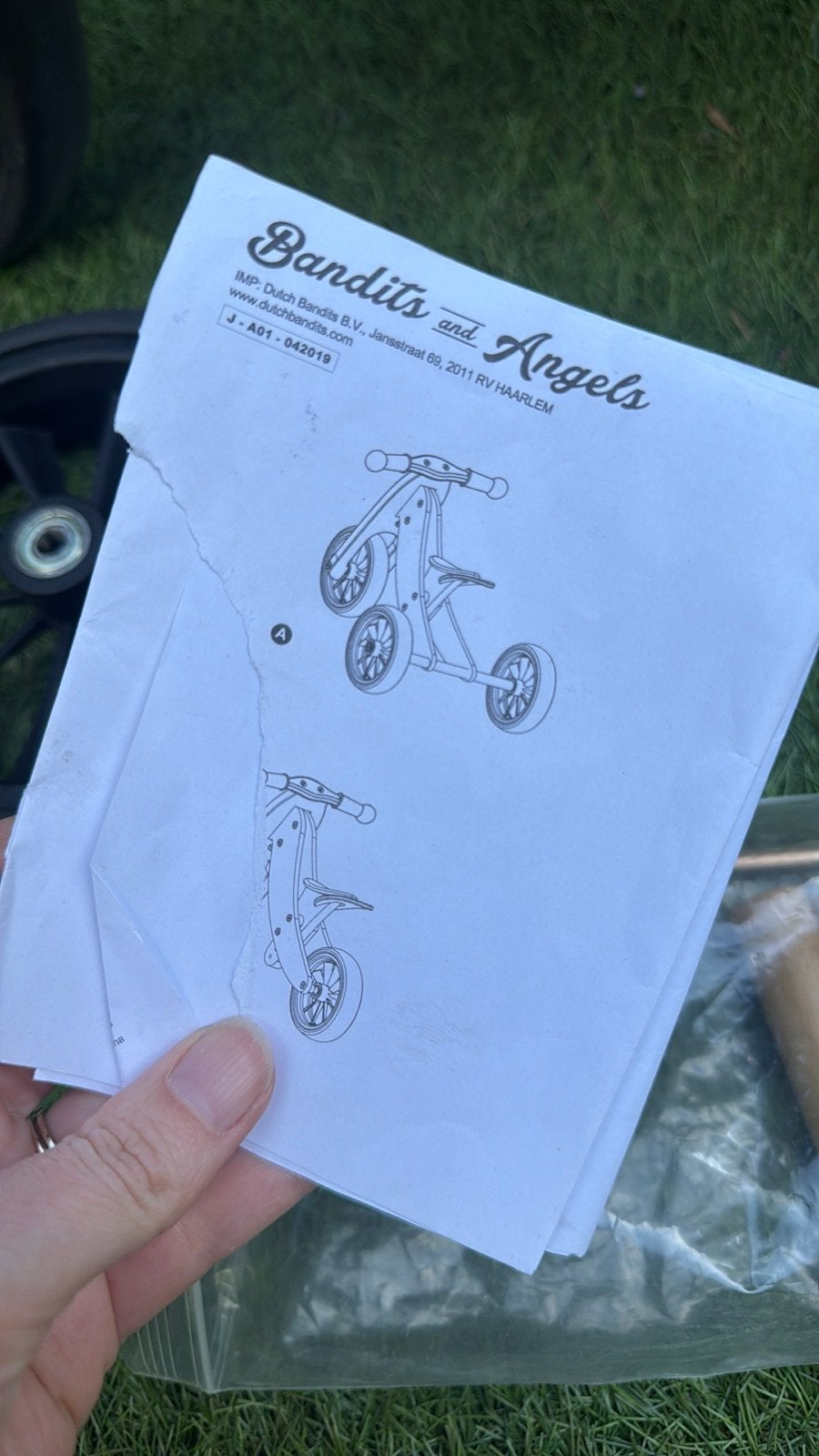 Bandits and angels loopfiets 4 in 1, Ophalen, Gebruikt, Minder dan 16 inch