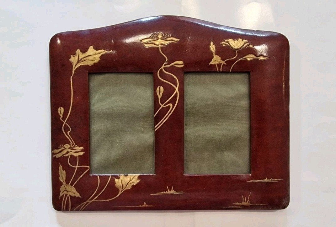 Antieke fotolijst gelakt hout begin 1900, Antiek en Kunst, Ophalen of Verzenden