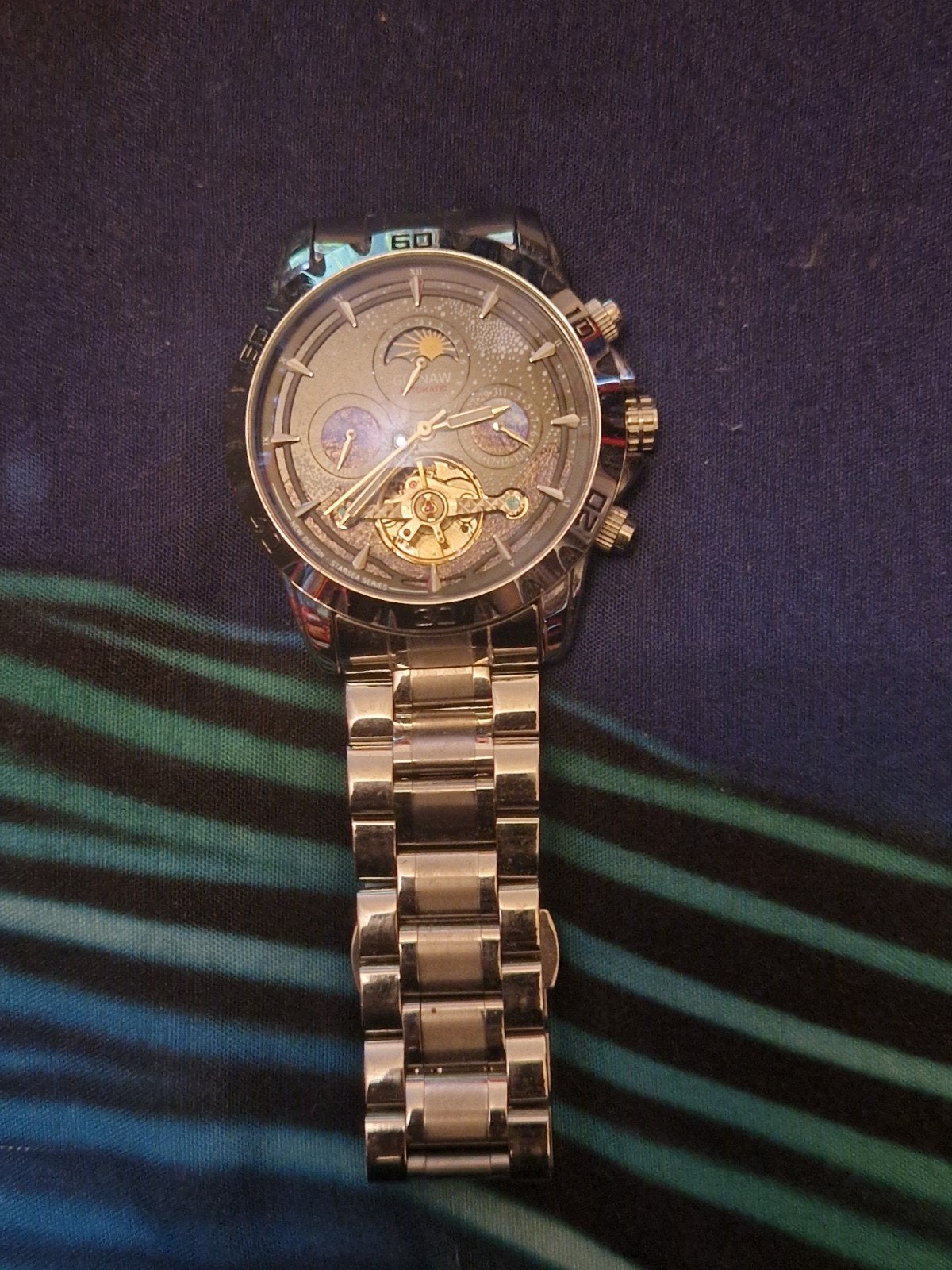 heren horloge zilver merk GLenaw, Overige merken, Staal, Ophalen of Verzenden, Zo goed als nieuw