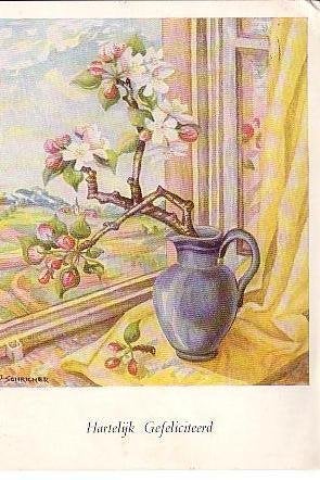Ansichtkaart 	Bloemen	Fruittak, Verzamelen, Ansichtkaarten | Themakaarten, Verzenden, 1940 tot 1960, Gelopen, Natuur