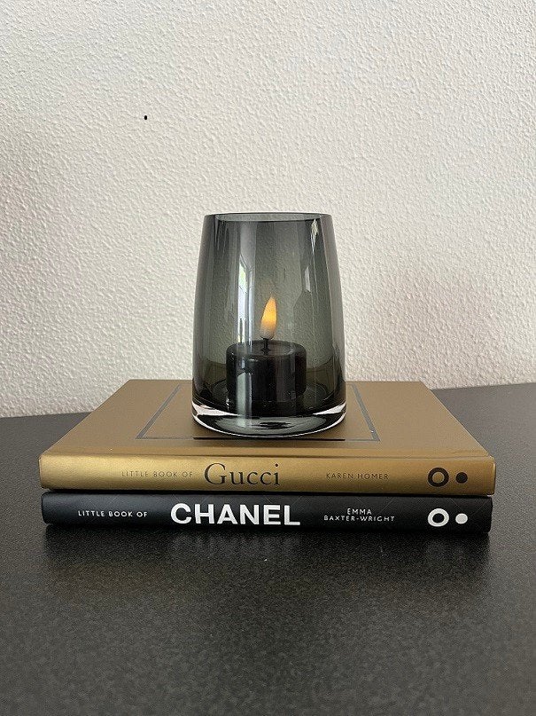 Luxury Windlicht Grey Smoke Luxe Nieuw!, 10 cm, Overige merken, Nieuw, Ophalen of Verzenden