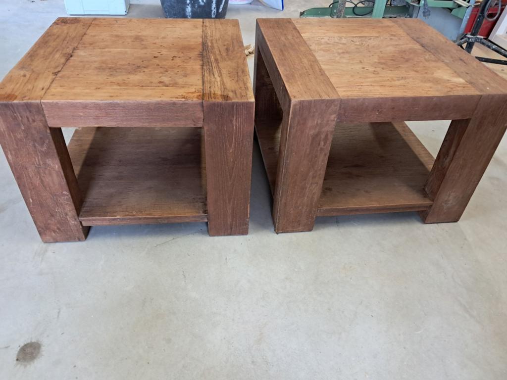 2 salontafels te koop 60x60cm, Huis en Inrichting, Tafels | Salontafels, Ophalen, 50 tot 100 cm, Vierkant, 50 tot 100 cm