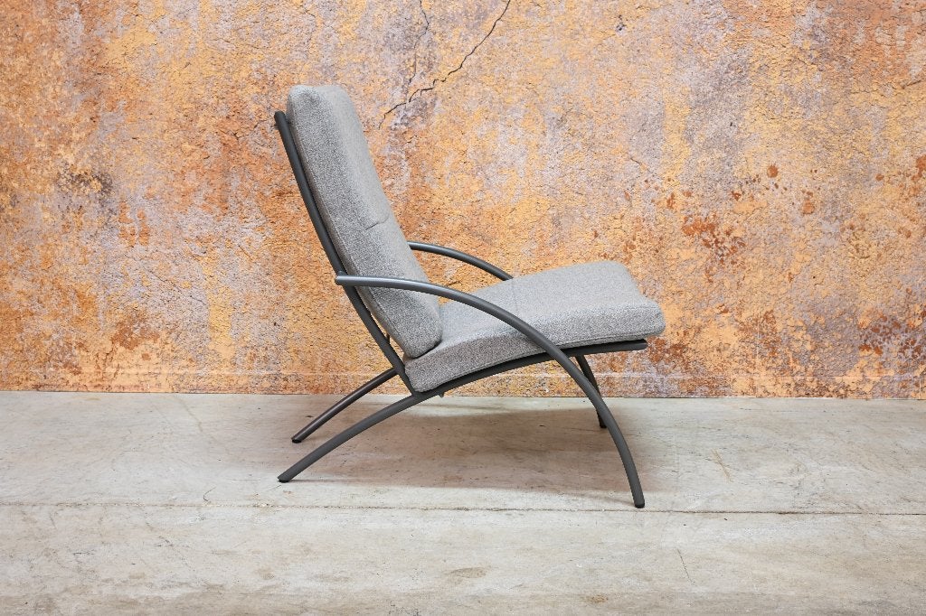 ZGANieuw grijze stoffen Harvink Uncle Sam design fauteuil, Harvink, Harvink, 75 tot 100 cm, Ophalen of Verzenden