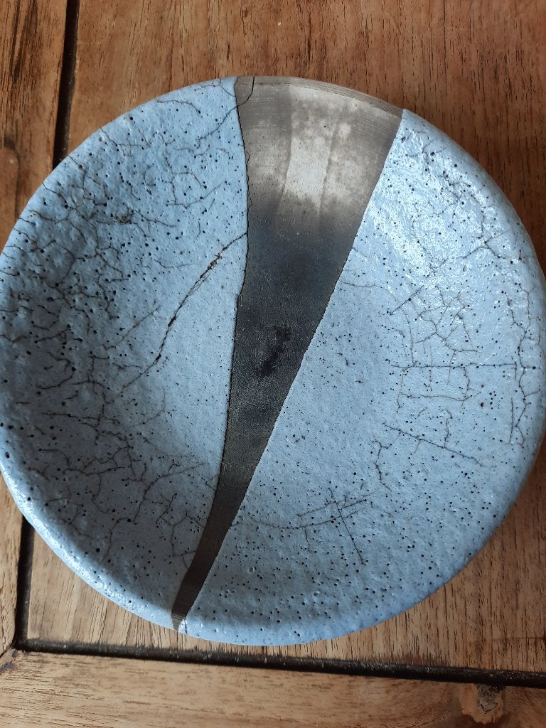 Keramiek schaaltje Raku techniek, Ophalen of Verzenden