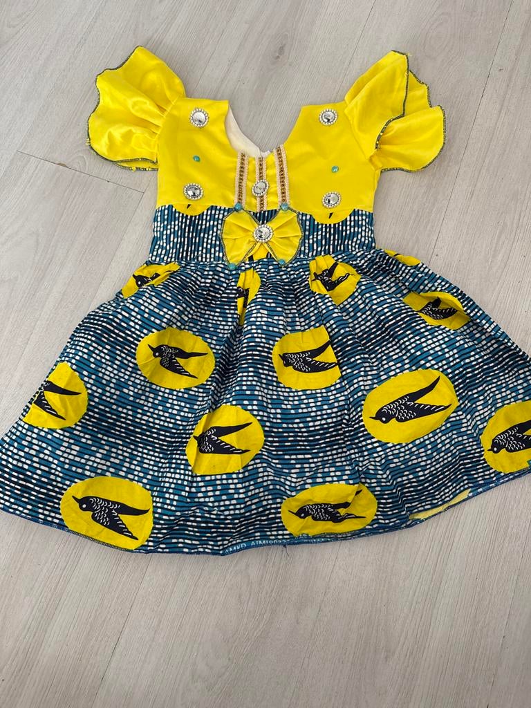 Kinderjurkje met vrolijk Afrikaans motief, Ophalen of Verzenden, Nieuw, Meisje