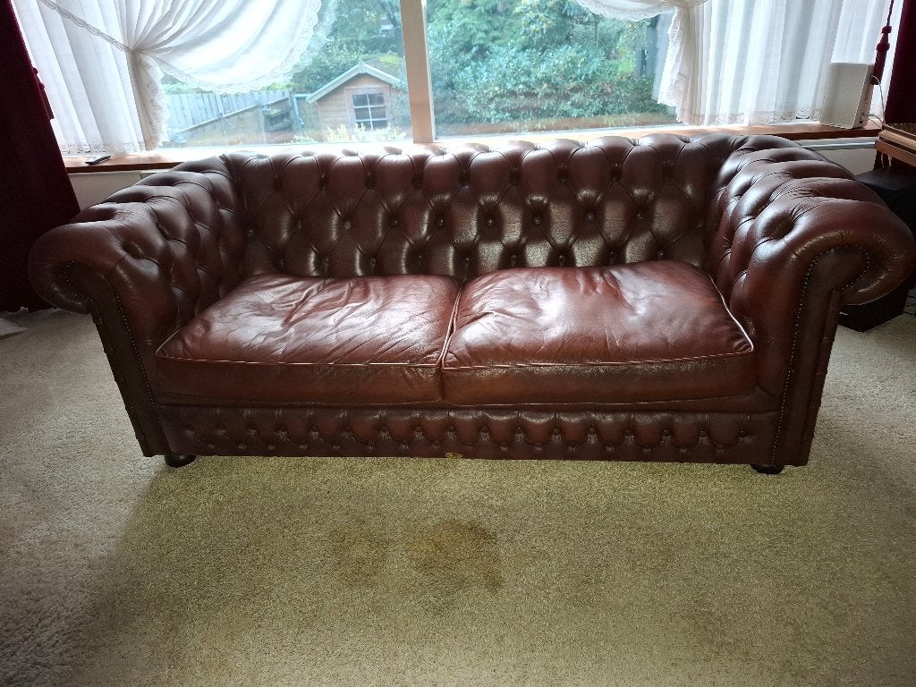 Chesterfield, Ophalen, Gebruikt, Tweepersoons, 200 tot 250 cm