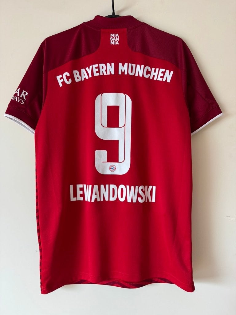 Lewandowski #9 Bayern Munchen Adidas Voetbalshirt Maat S, Verzenden, Zo goed als nieuw, Adidas, Voetbal
