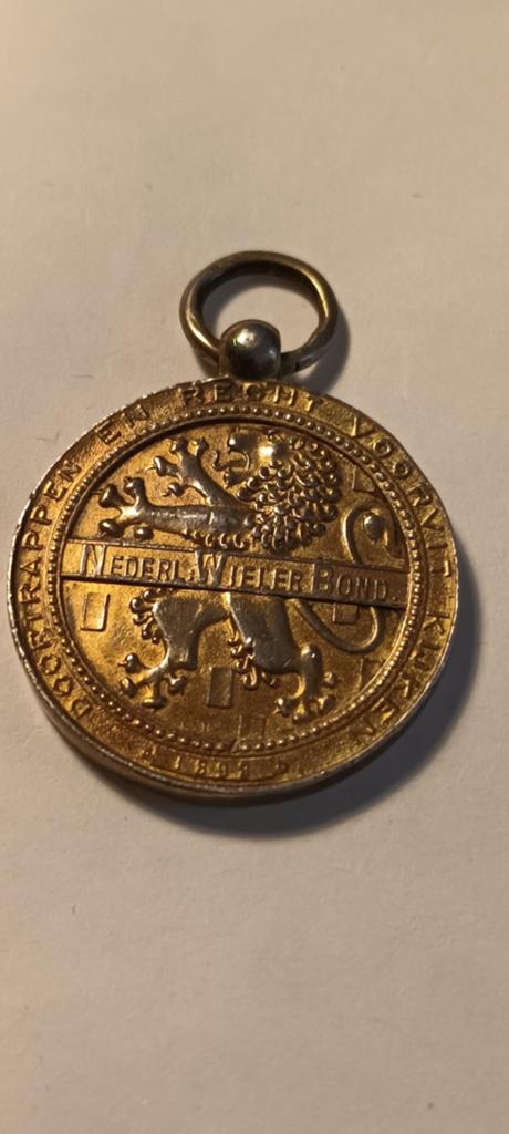 Historische Wielermedaille Nederland 1918, Postzegels en Munten, Ophalen of Verzenden