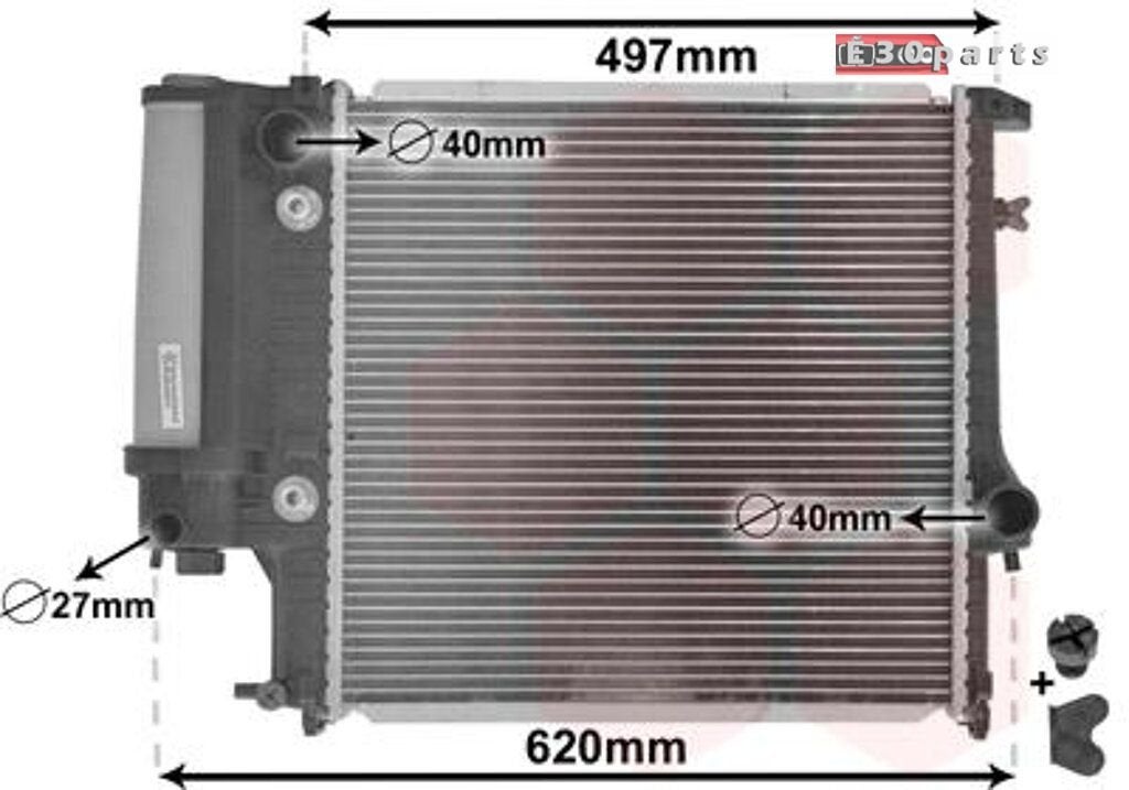 Radiateur 440x440x34 MM aut BMW 3 serie E30 4 cyl  171117191, -, -, Nieuw, Ophalen of Verzenden