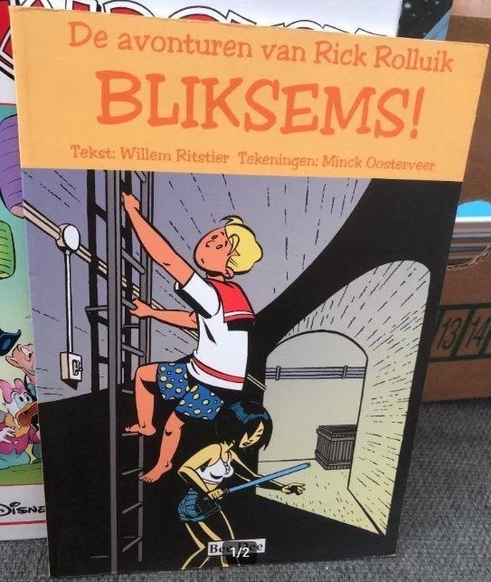 Bliksems de avonturen van rick rolluik ritstier c10, Eén stripboek, Ophalen of Verzenden, Zo goed als nieuw
