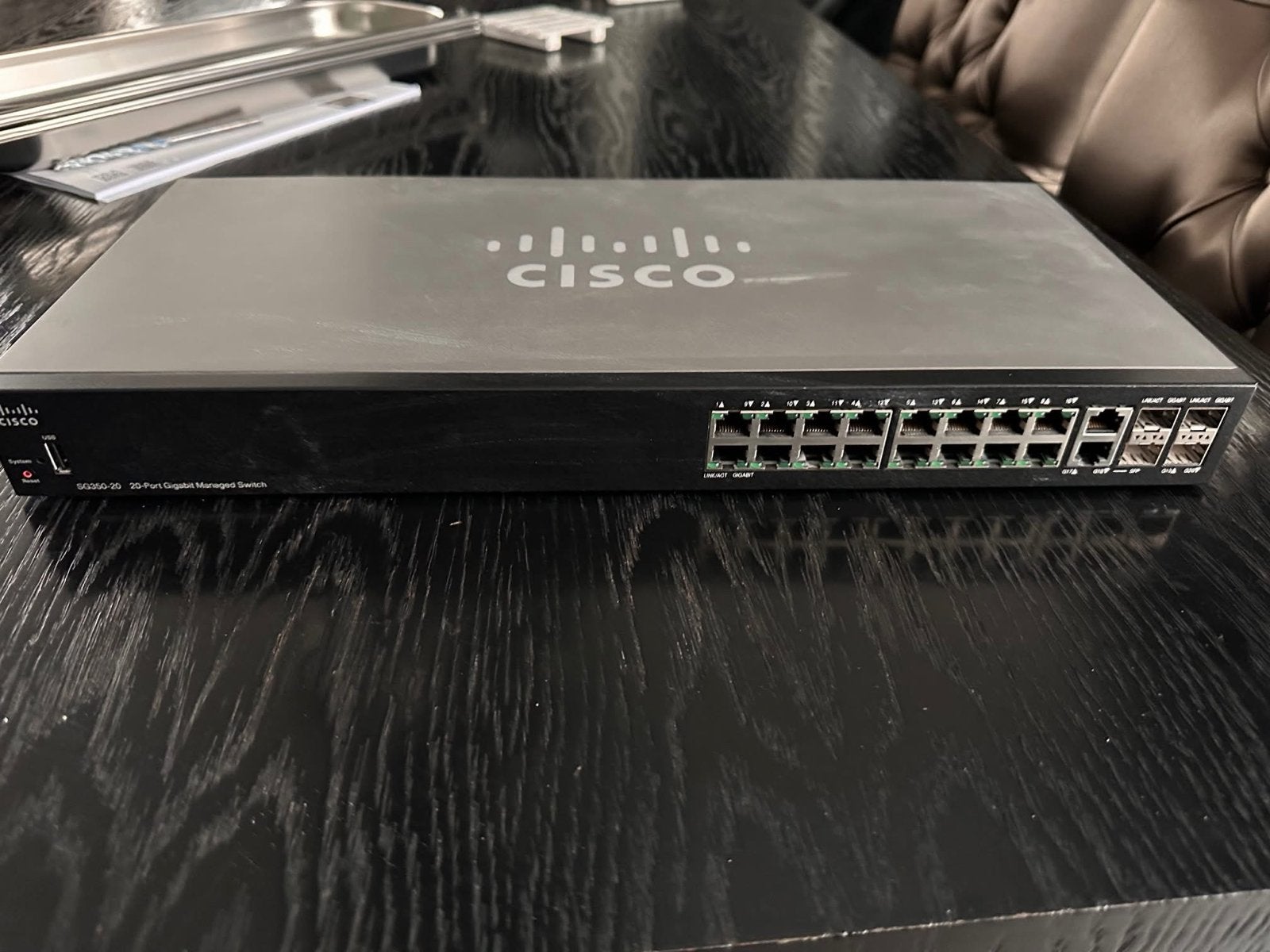 Cisco SG350-20 Managed Switch - 20-poorts Gigabit, Ophalen of Verzenden, Gebruikt
