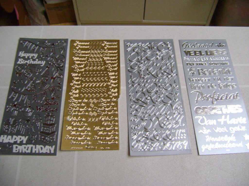 happy birthday cijfers geslaagd bedankt letters stikkers, Ophalen of Verzenden, Zo goed als nieuw, Overige thema's, Overige typen