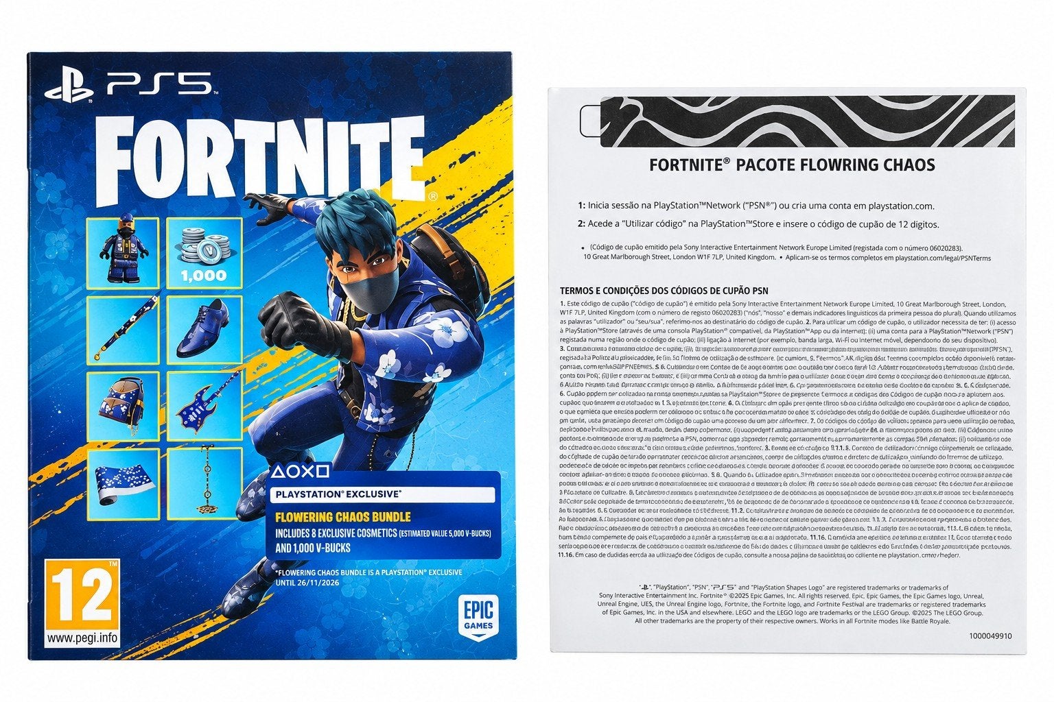 Fortnite Flowering Chaos Bundel + 1000 V-Bucks PS5 Code, Online, Shooter, Nieuw, Ophalen of Verzenden