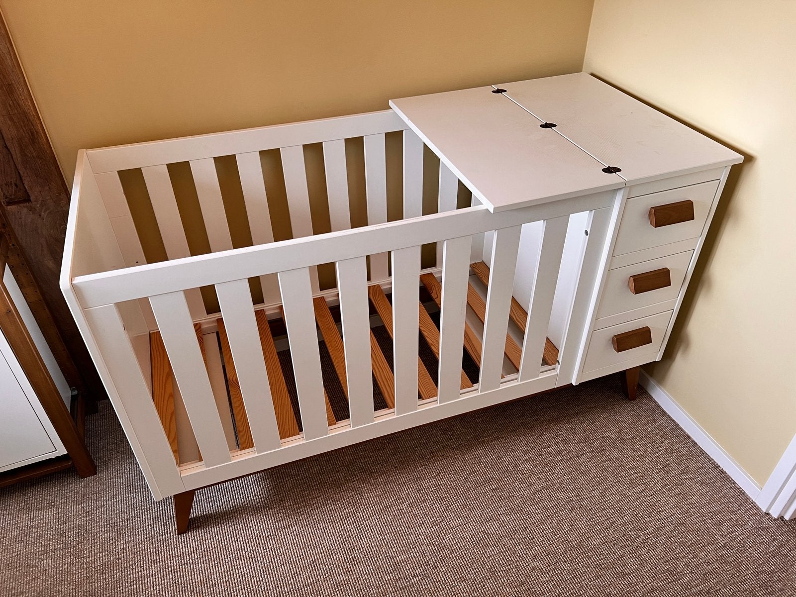 Combi ledikant (Happy Baby) incl. matrar en airosleep, Kinderen en Baby's, Ophalen, Gebruikt, Jongetje of Meisje