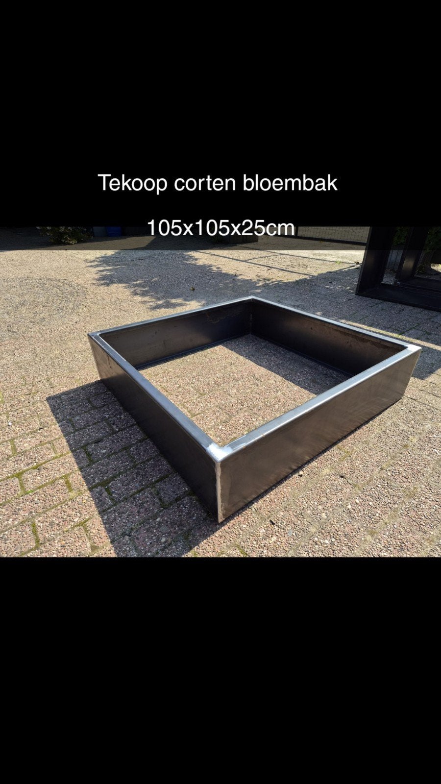 Corten bloembak, Ophalen of Verzenden, Nieuw, Vierkant, Metaal