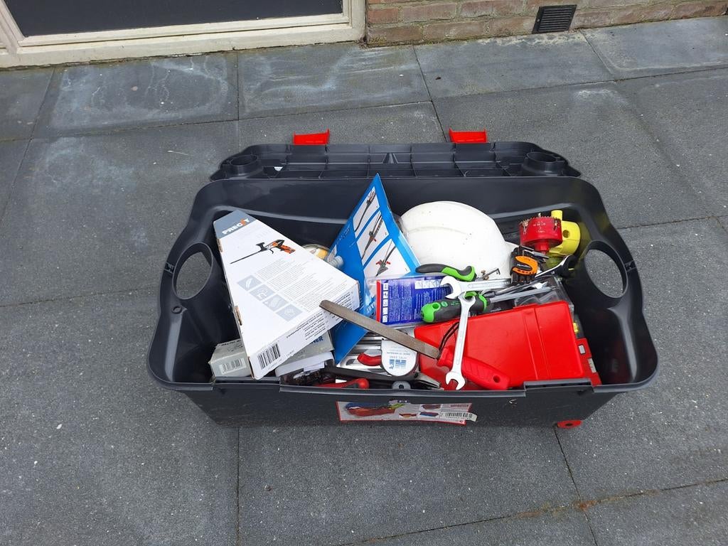 Grotecurver box gereedschap bouwspul, Ophalen, Zo goed als nieuw