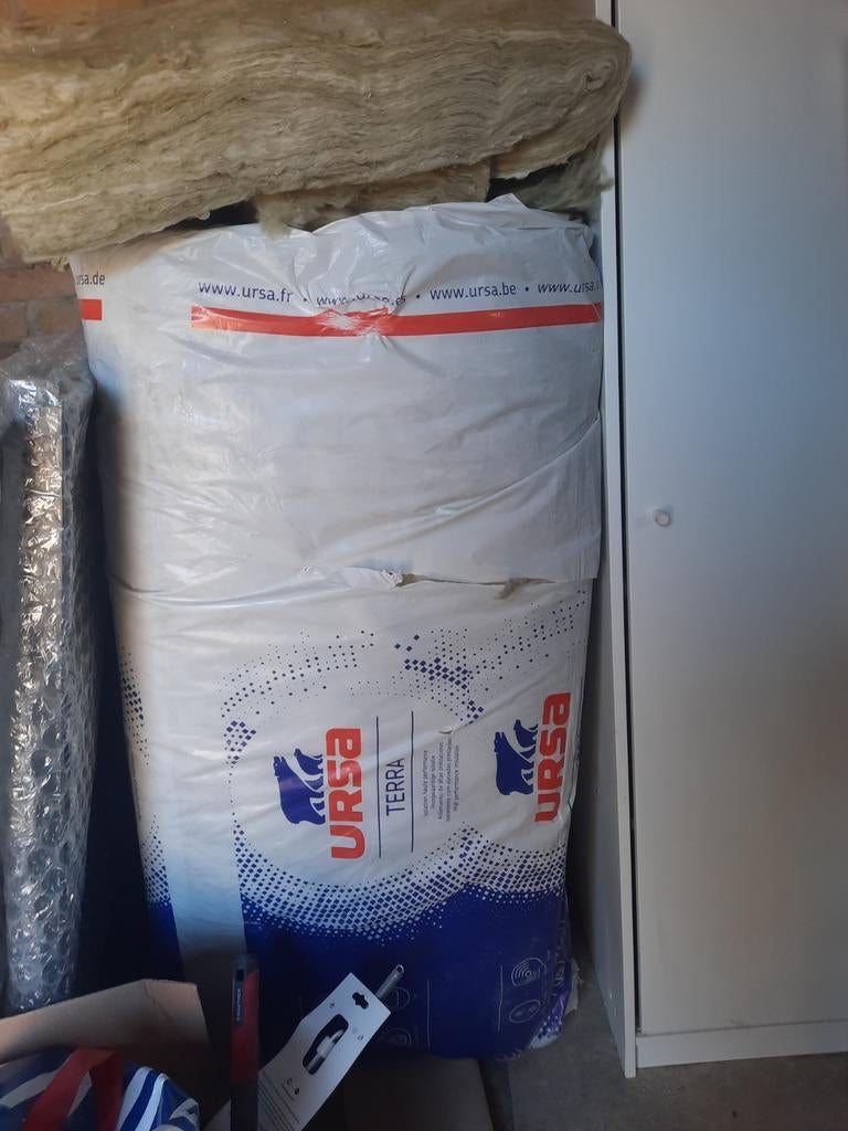 Isolatiemateriaal over na verbouwing - Ursa Terra glaswol, Ophalen, Dakisolatie, 12 cm of meer, Nieuw