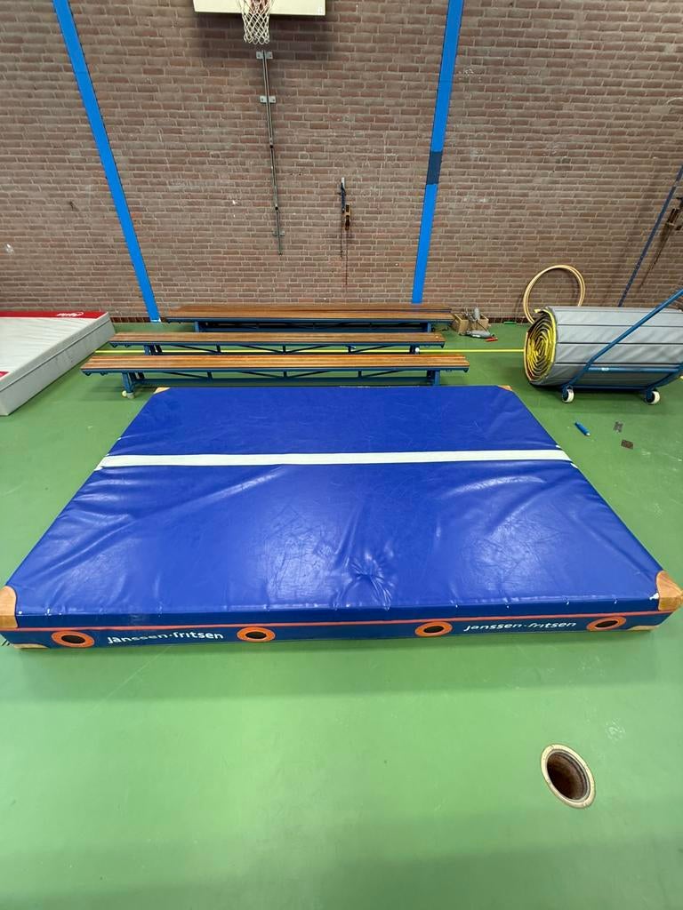 Gymzaalmat Janssen Fritsen 295 x 200 x 30, Ophalen, Gebruikt, Maat 36 t/m 42, Blauw