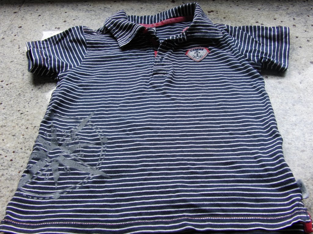 Doerak blauw wit gestreept polo maat 116-122, Doerak, Ophalen of Verzenden, Zo goed als nieuw, Shirt of Longsleeve