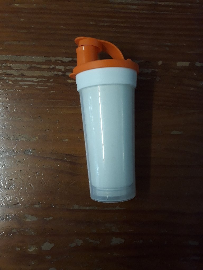 Tupperware drinkbeker, fles met kleurplaat, Met deksel, Nieuw, Oranje, Ophalen of Verzenden