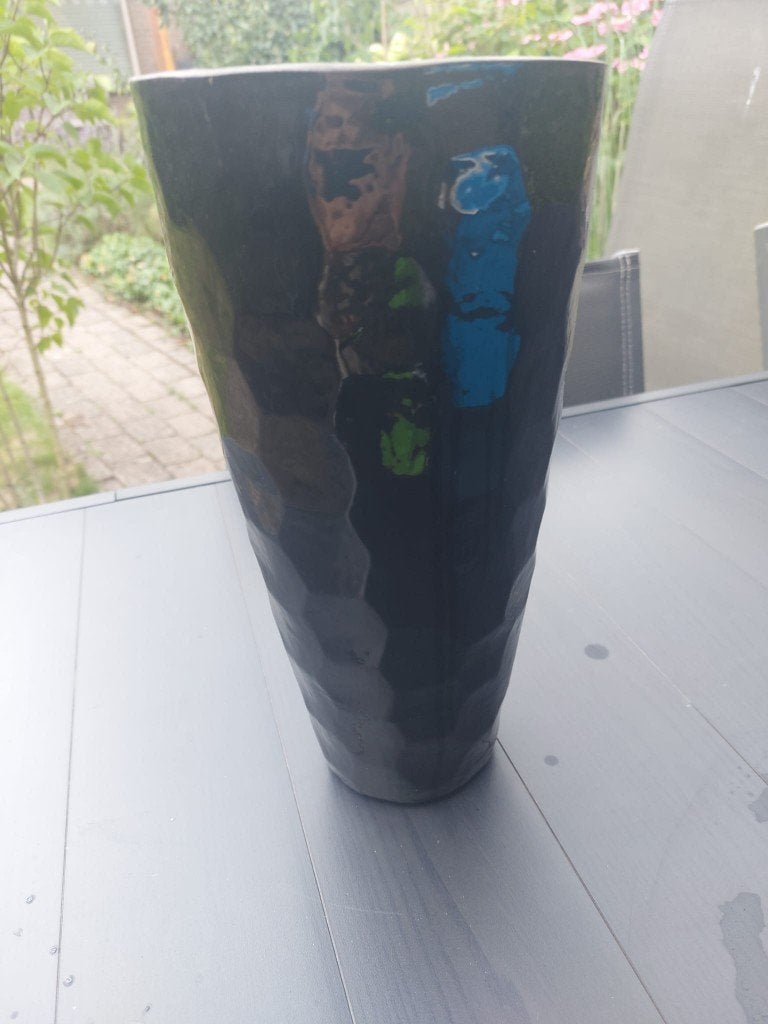 bloempot hoog 30 cm, Ophalen, Gebruikt, Rond, Binnen