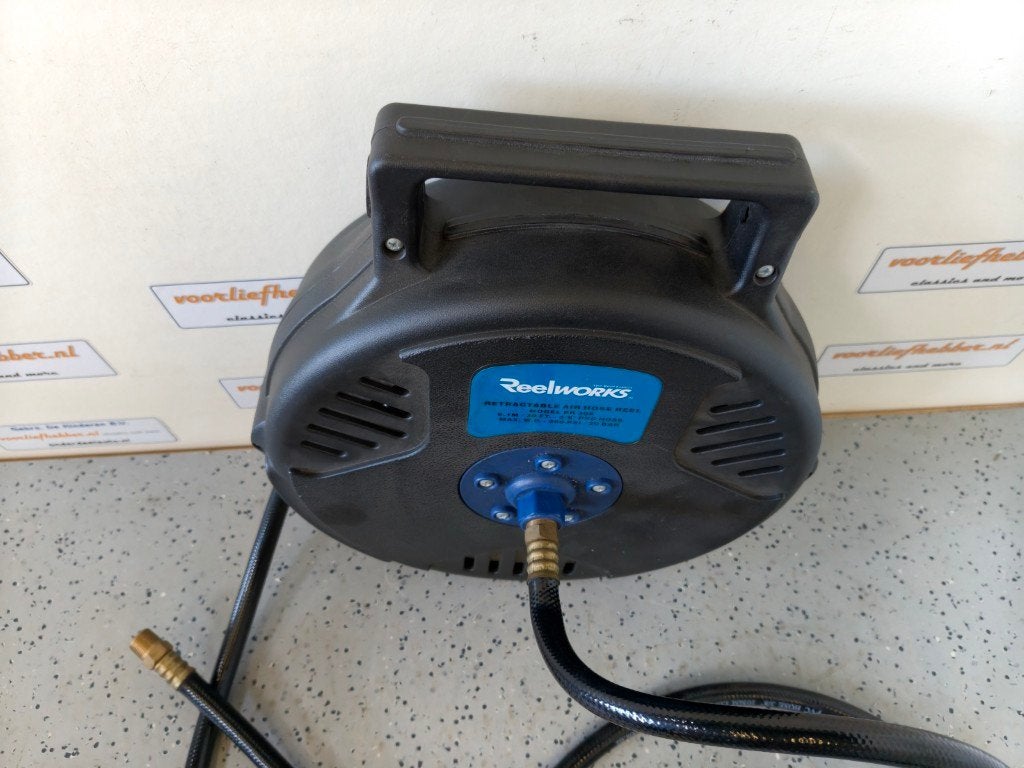 Reelworks slangenhaspel Luchthaspel, model PR 308, Reelworks, Ophalen of Verzenden, Zo goed als nieuw, /