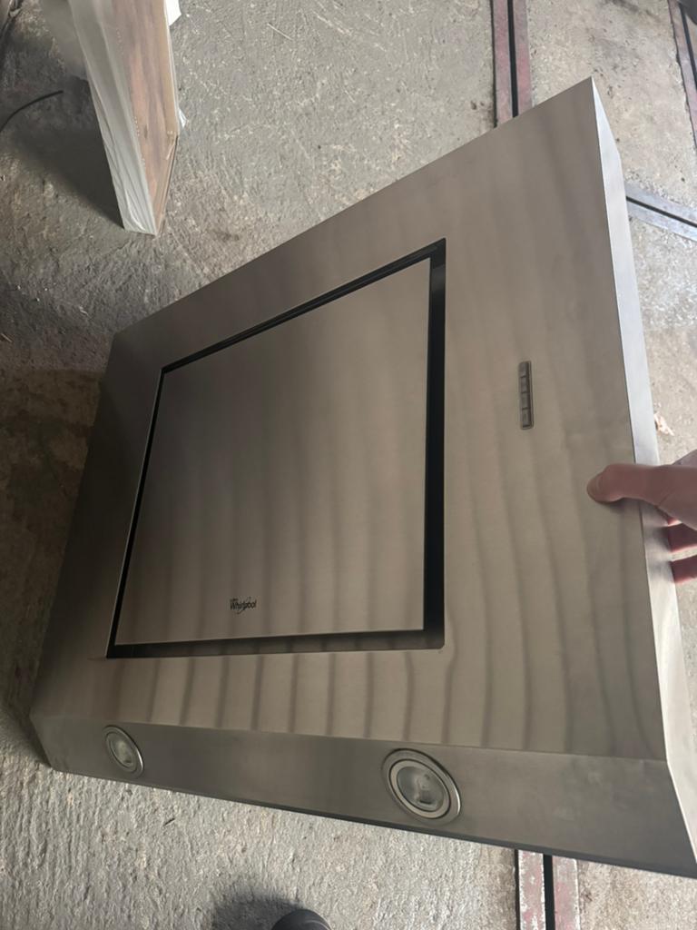 Wirhpool afzuigkap voor in de keuken, Ophalen of Verzenden, Zo goed als nieuw, 200 tot 400 m³ per uur, Wandschouwkap