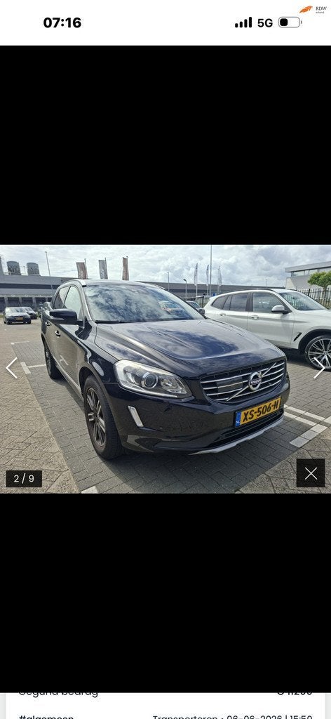 Volvo XC60 2.0 D4 FWD R-Design adaptief panoramadak Garantie, Auto's, Volvo, 1969 cc, Zwart, Leder, Bedrijf
