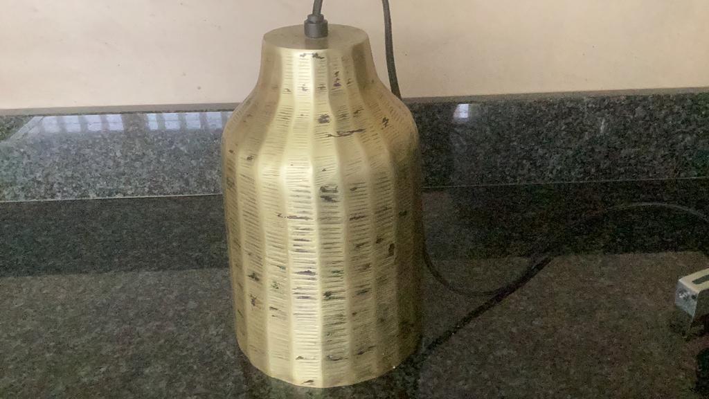 Goud kleurige lamp, Ophalen of Verzenden, Zo goed als nieuw, Minder dan 50 cm