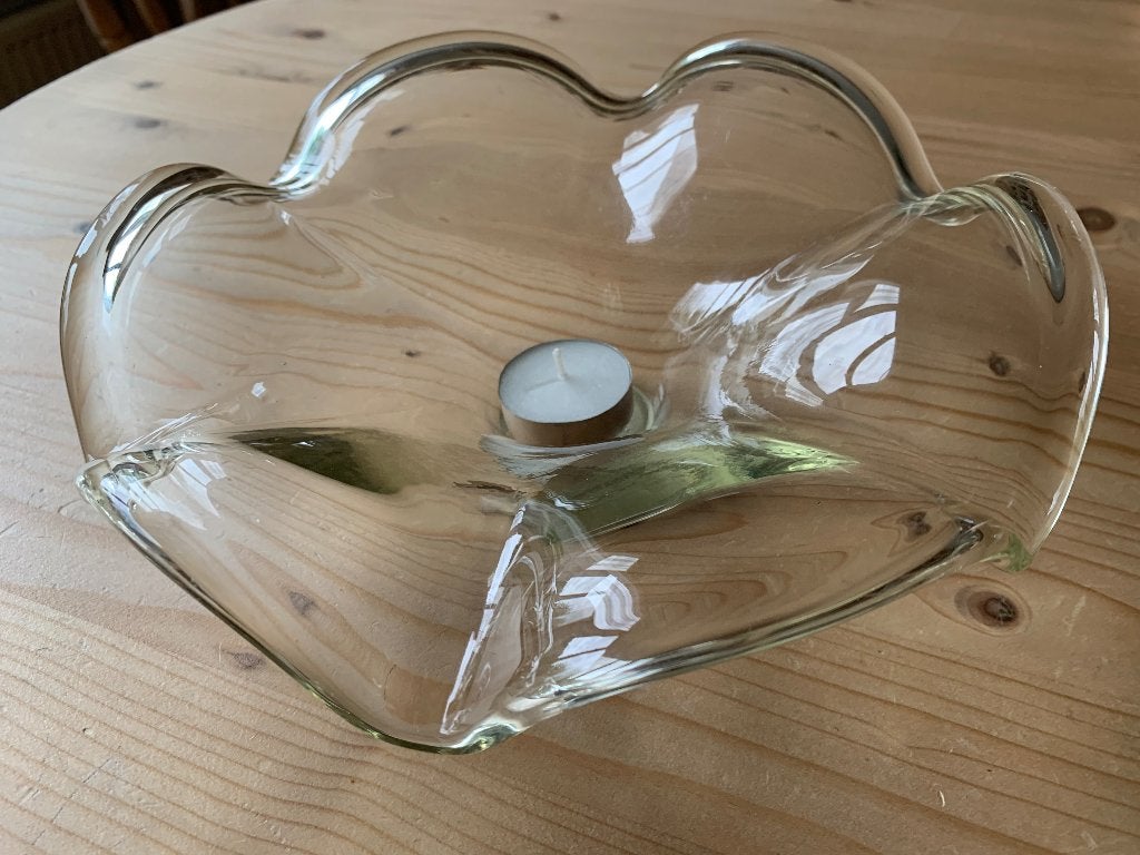 Glazen schaal, Ophalen of Verzenden, Nieuw, Glas, Kandelaar