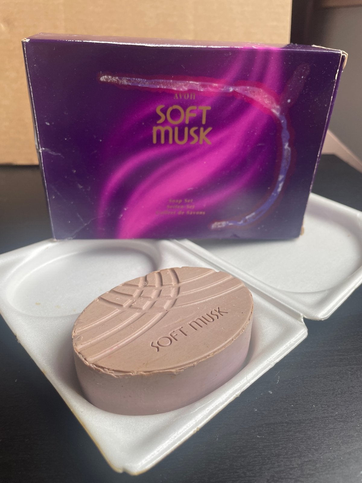 Vintage Avon Soft Musk Zeep Set - 2 x 100g, Verzamelen, Ophalen of Verzenden, Gebruikt