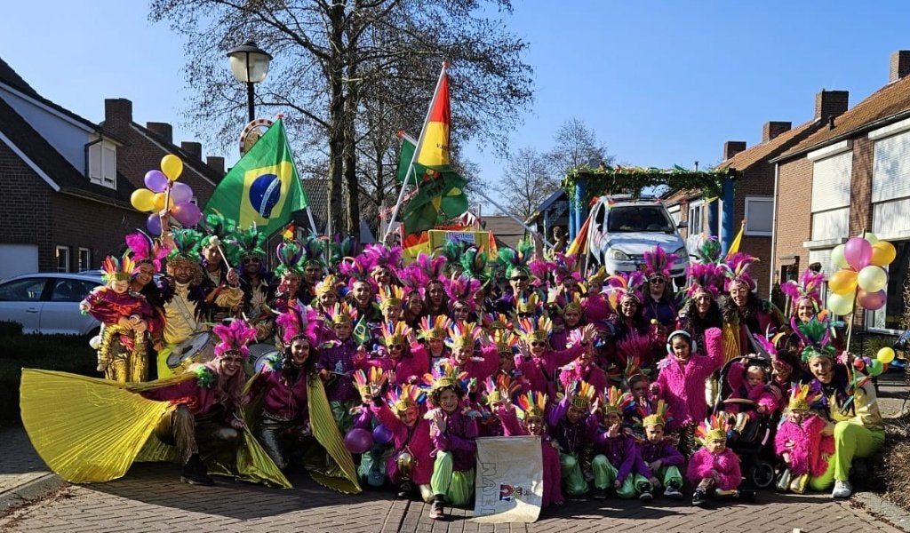 Prachtige grote groep optocht carnaval - vastelaovend, Ophalen, Carnaval, Maat 48/50 (M), Zo goed als nieuw