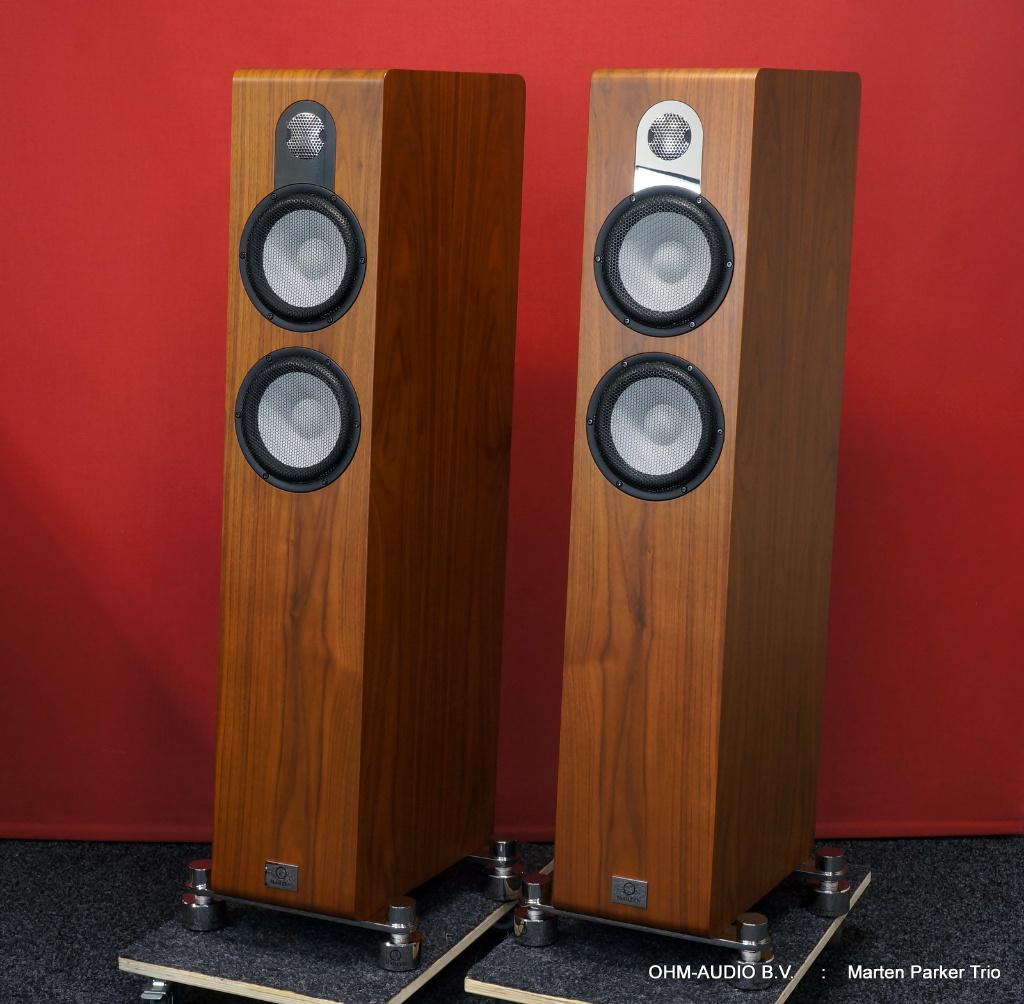 Marten Design Parker Trio, Matte Walnut, Jong Occasion, Audio, Tv en Foto, Luidsprekers, Zo goed als nieuw, Front, Rear of Stereo speakers