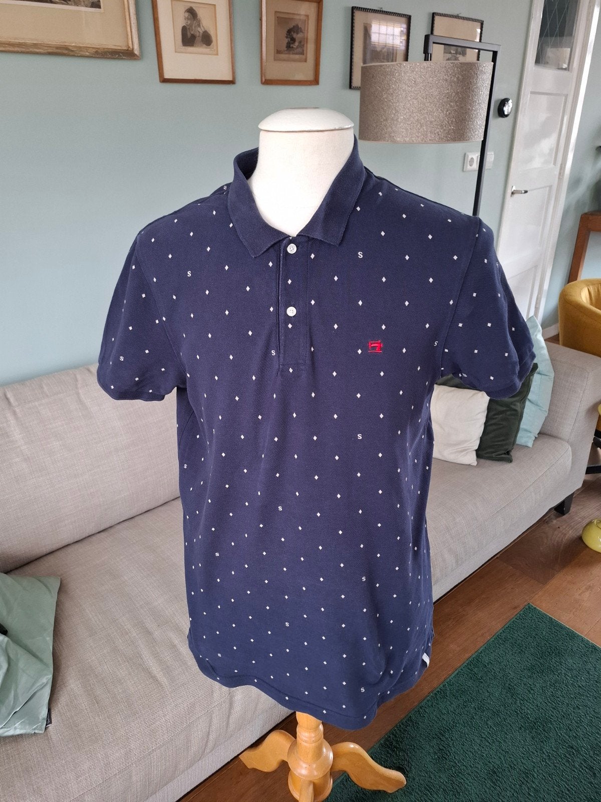 Scotch en Soda polo maat l, Maat 52/54 (L), Blauw, Ophalen of Verzenden, Zo goed als nieuw