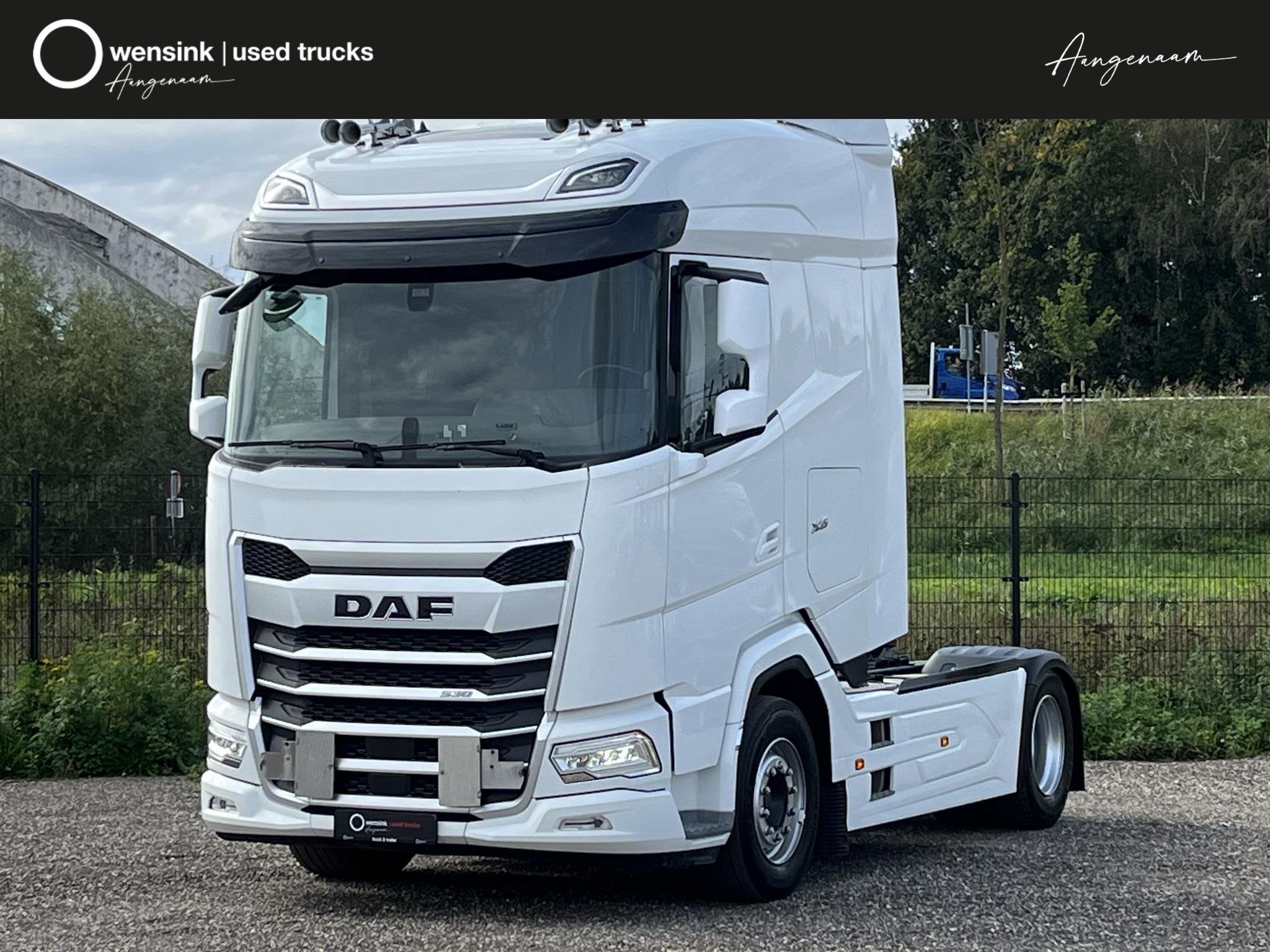 DAF XG 530 | Intarder | Full Spoiler | ADR AT, Automaat, Stof, Wit, Bedrijf
