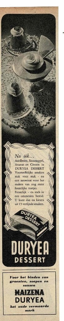 Nu ook Aardbeien, Sinaasappel in DURYEA DESSERT  1951, Verzenden, Zo goed als nieuw, Overige typen