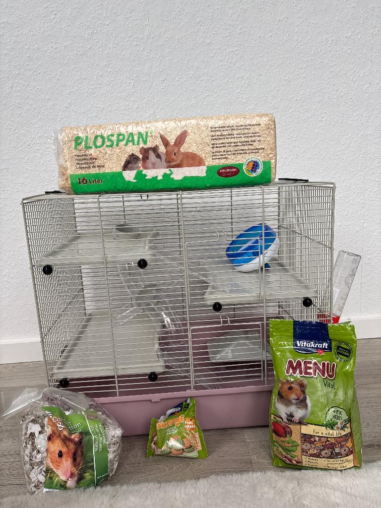 Kooi en alle accessoires voor de hamster, Ophalen of Verzenden, Nieuw