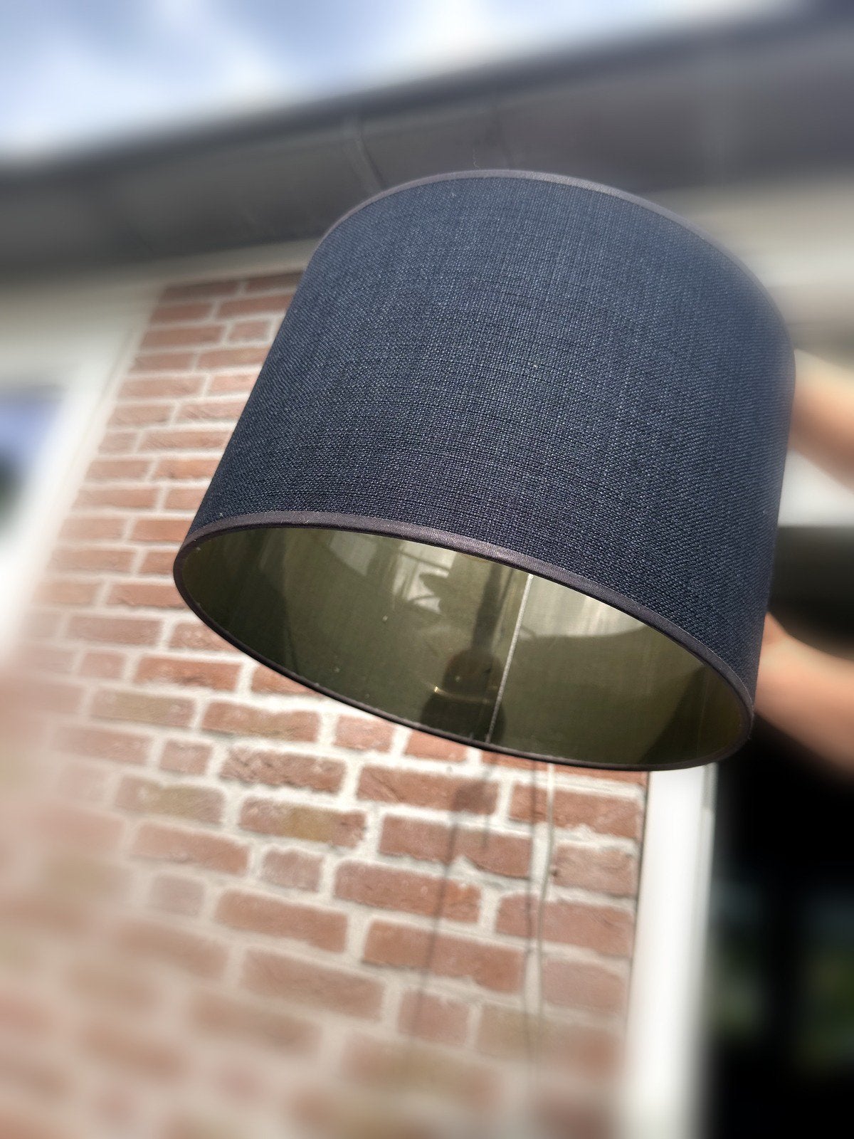 Verstelbare wandlamp met zwarte stoffen kap, Ophalen, Zo goed als nieuw, Zwart, Wandlamp