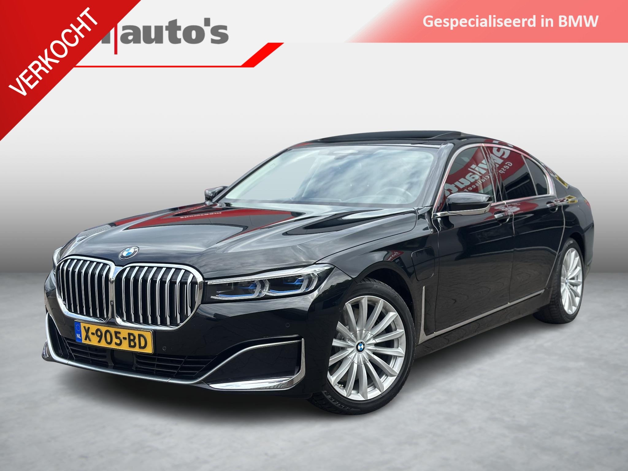 BMW 7-serie 745e High Executive, Auto's, Achterwielaandrijving, Gebruikt, Zwart, Bedrijf