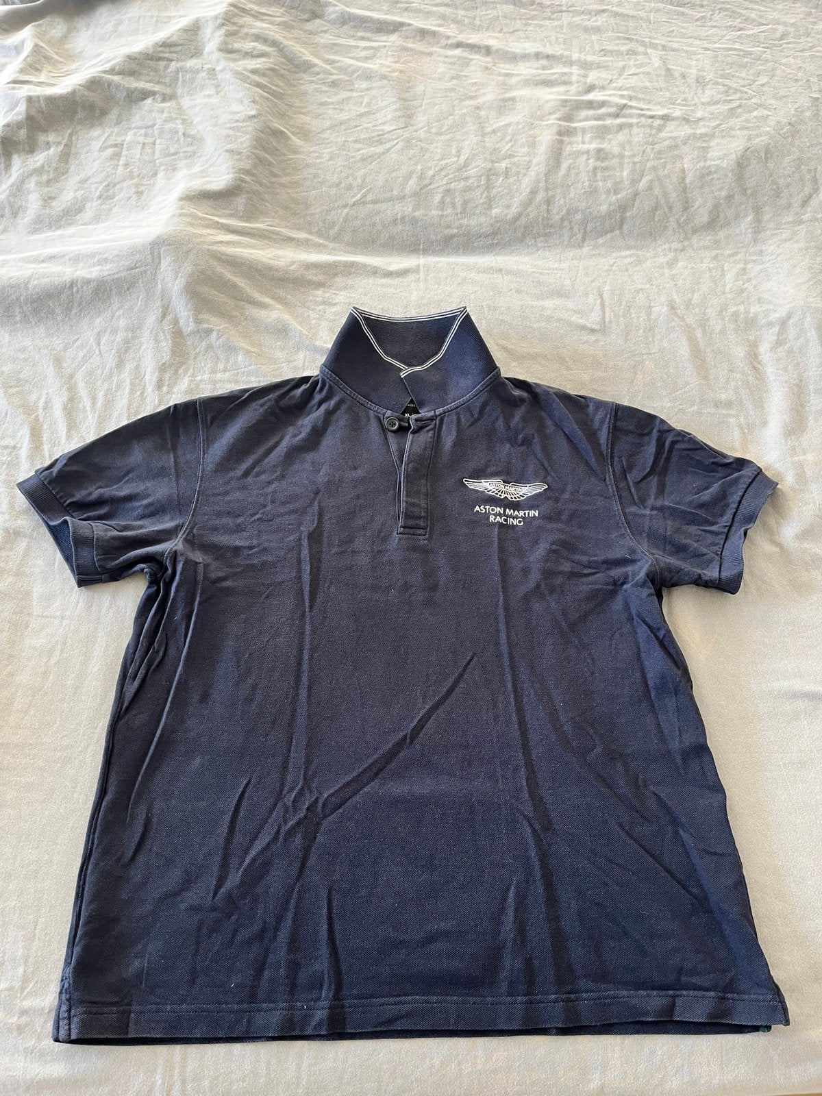 Hackett polo Aston Martin Racing, Ophalen of Verzenden, Gedragen, Maat 56/58 (XL), Blauw
