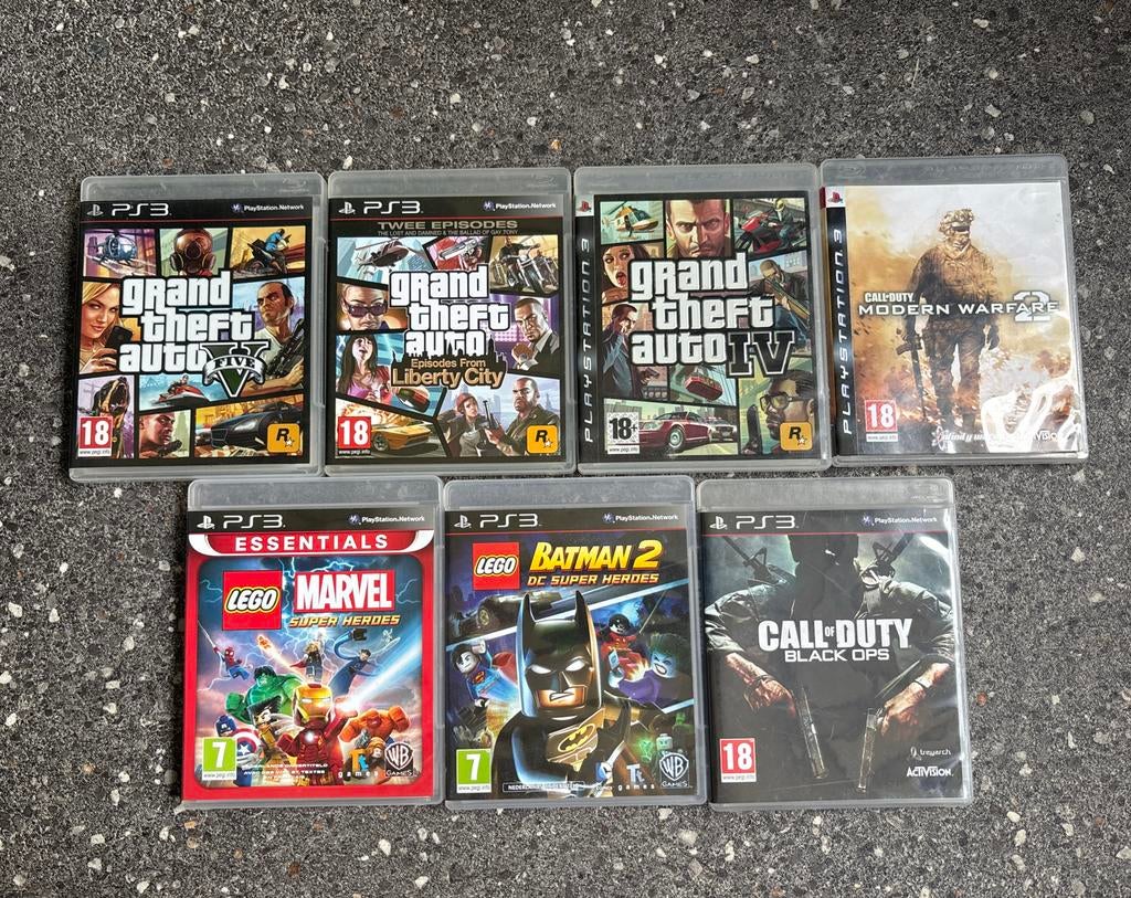 PS3 Spellen Bundel: GTA, Call of Duty, Lego Batman/Marvel, Spelcomputers en Games, Games | Sony PlayStation 3, Avontuur en Actie