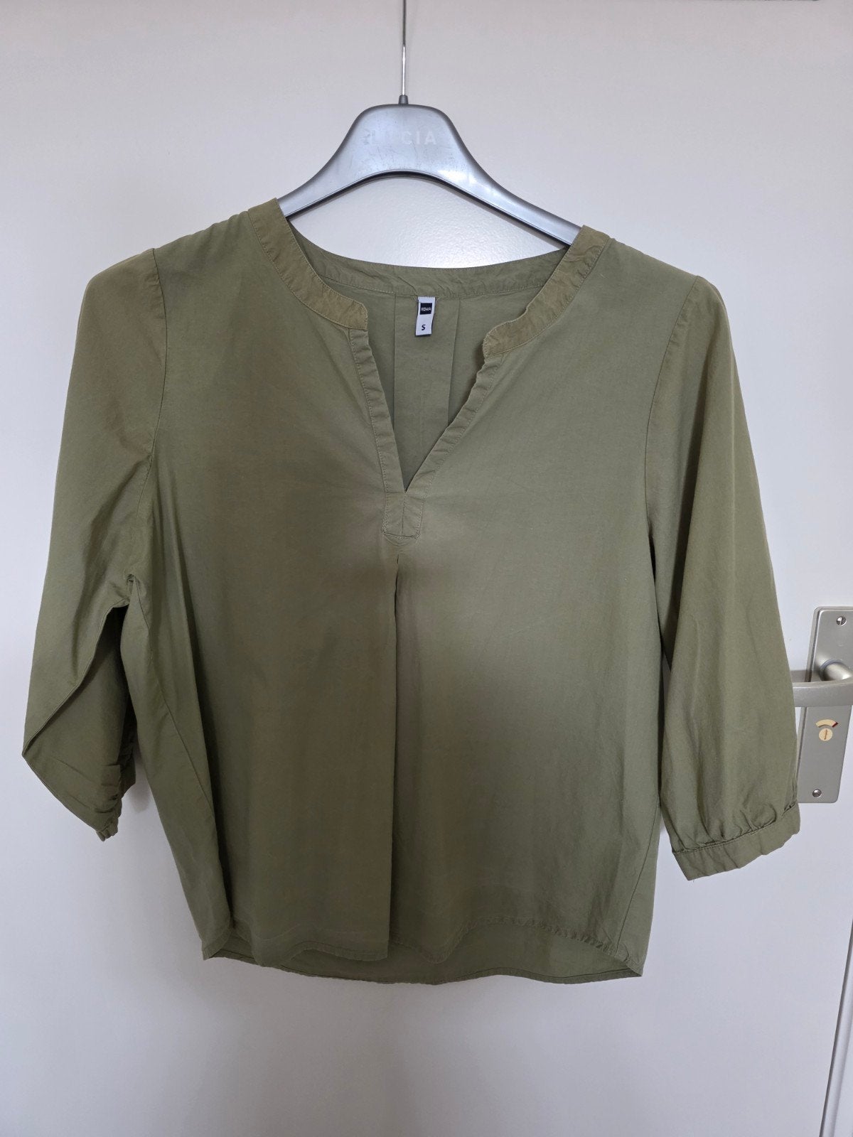 Hema kaki blouse maat S, Ophalen of Verzenden, Zo goed als nieuw, Maat 36 (S), Hema