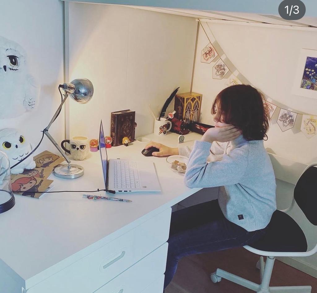 Hoogslaper ikea, wit met bureau met 3 lades, 90x200 cm, Kinderen en Baby's, Kinderkamer | Stapelbedden en Hoogslapers, Ophalen