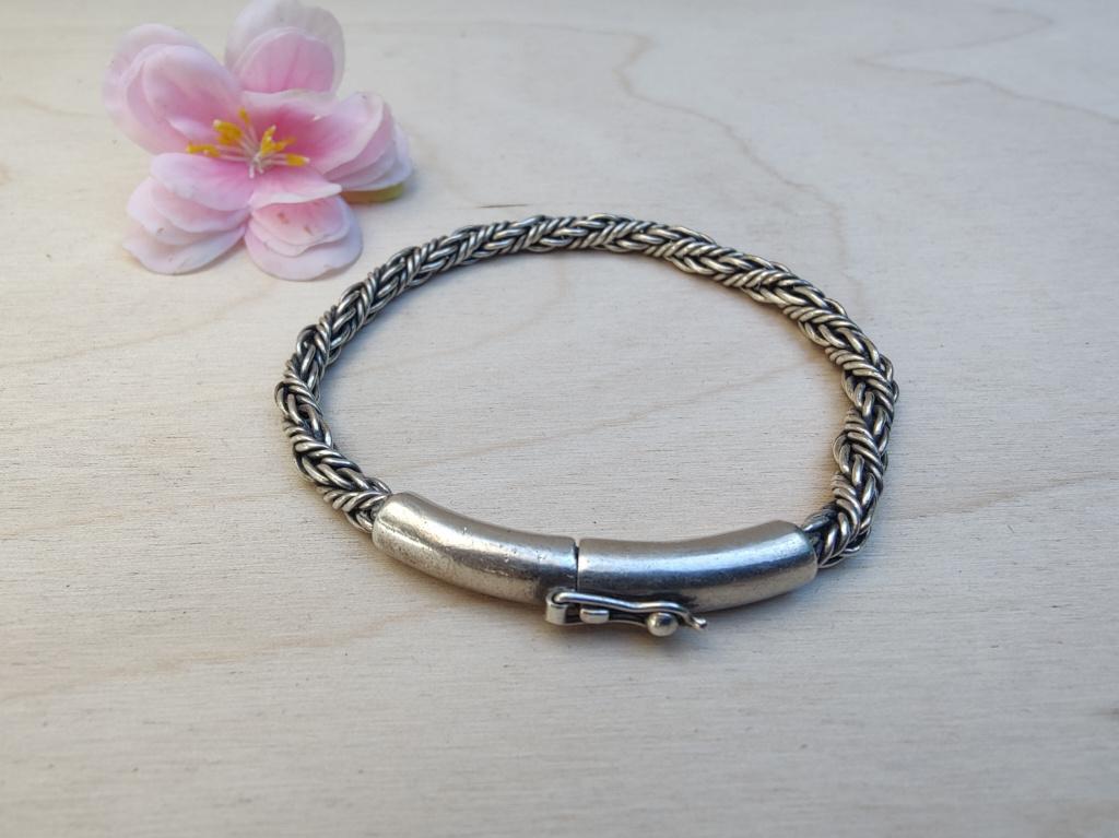 Zilveren armband, Ophalen of Verzenden, Gebruikt, Zilver, Zilver