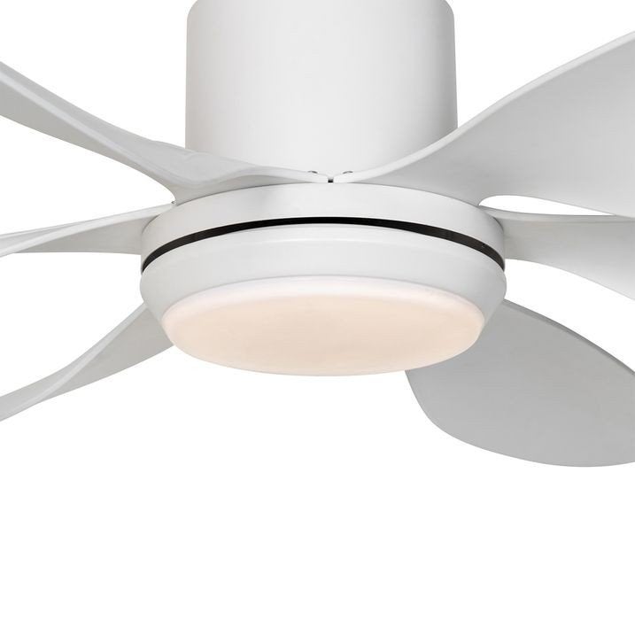Witte plafondventilator met verlichting - Modern design