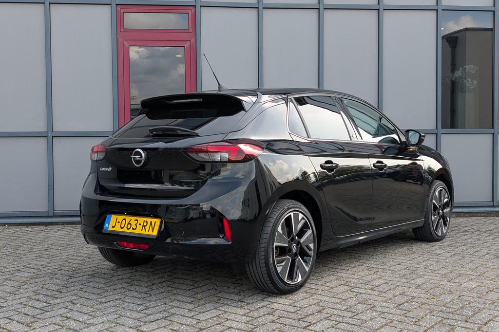 Opel CORSA-E Elegance 50kWh 3-Fase Premium Pack SOH 93%, Auto's, Opel, 330 km, 136 pk, Gebruikt, Zwart