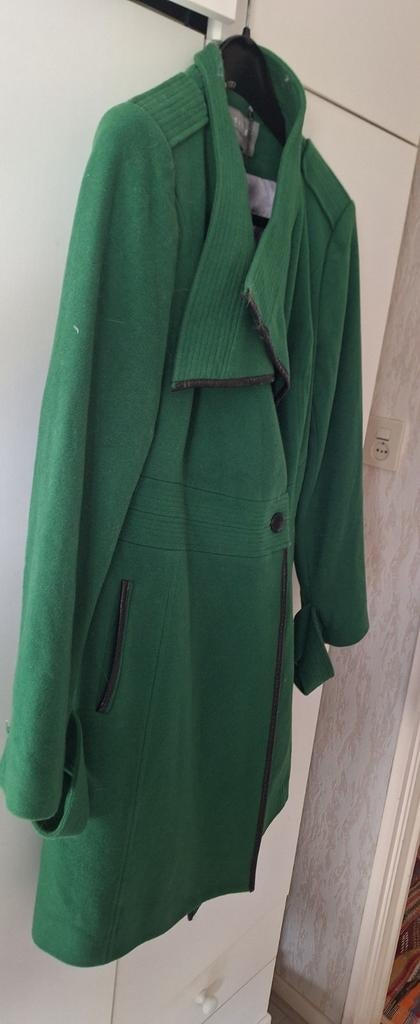 Mart Visser Groene Wollen Jas Maat 40, Kleding | Dames, Jassen | Winter, Maat 38/40 (M), Mart Visser, Ophalen of Verzenden, Gedragen